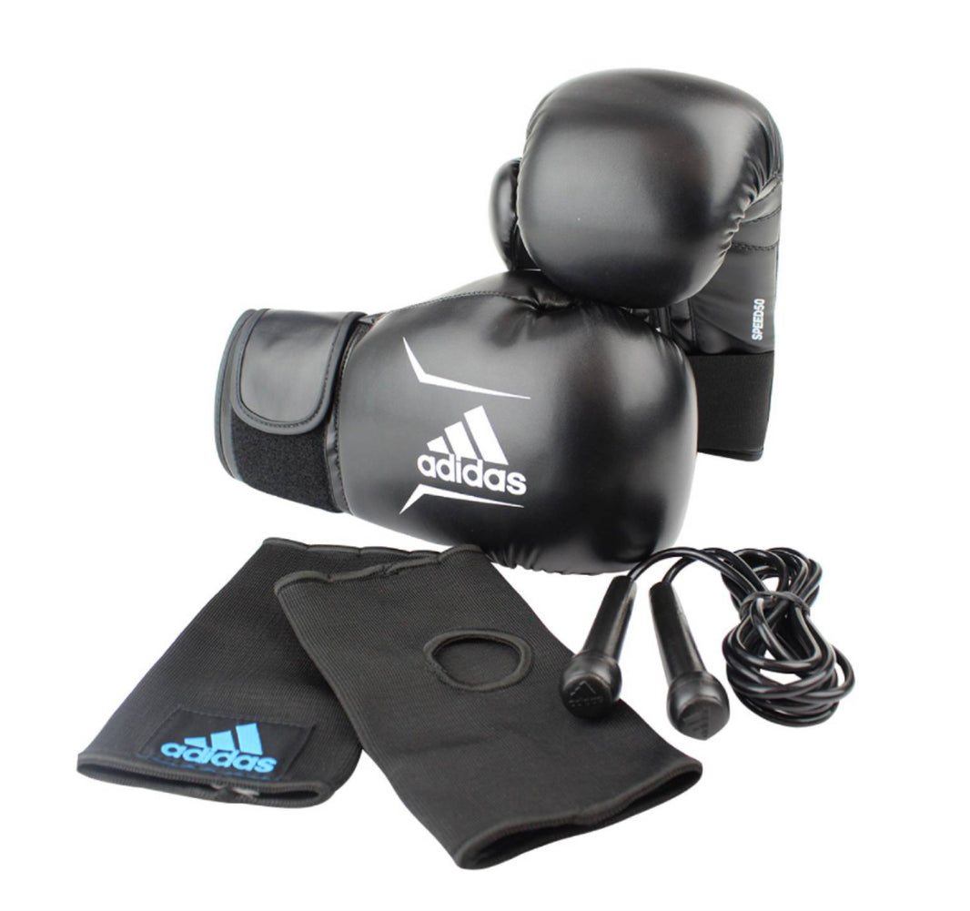 Set Box Adidas 12oz. Guante, Cuerda
